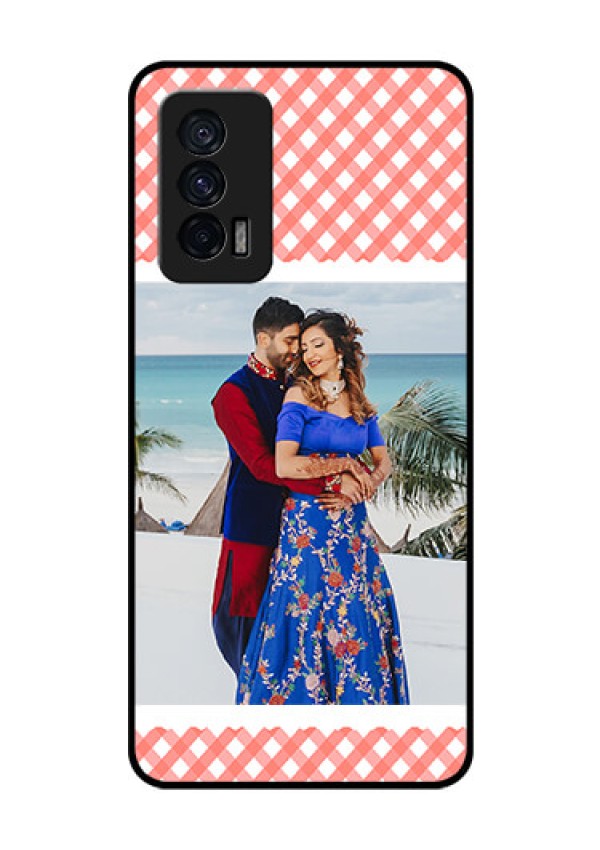 iQOO 7 5G Personalized Glass Phone Case - Pink Pattern Design