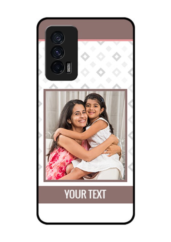 iQOO 7 5G Photo Printing on Glass Case - Simple Diamond Design