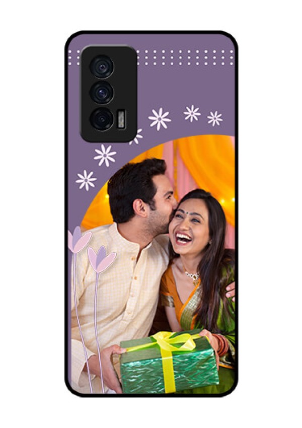 iQOO 7 5G Custom Glass Mobile Case - Lavender flowers design 