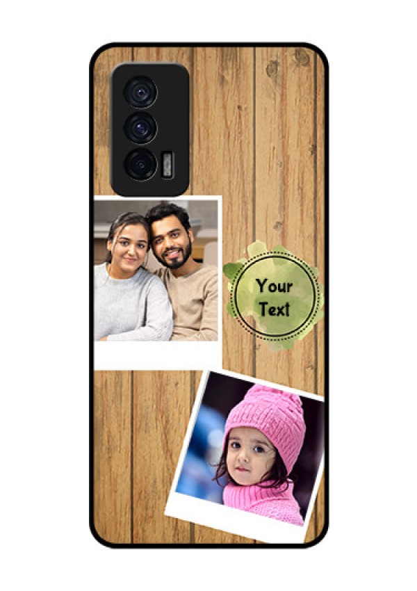 iQOO 7 5G Custom Glass Phone Case - Wooden Texture Design