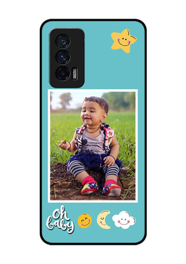 iQOO 7 5G Personalized Glass Phone Case - Smiley Kids Stars Design