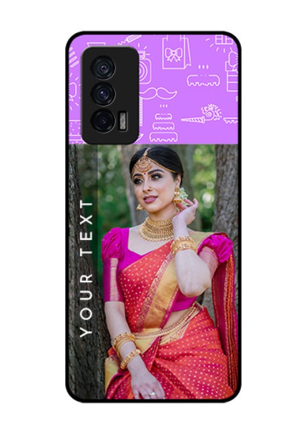 iQOO 7 5G Custom Glass Mobile Case - Birthday Icons Design