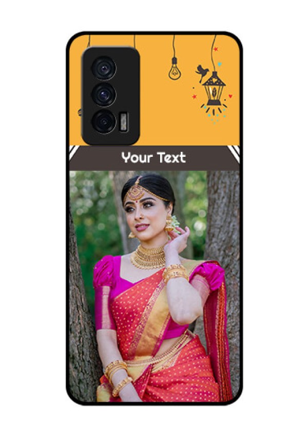 iQOO 7 5G Custom Glass Mobile Case - with Family Picture and Icons 