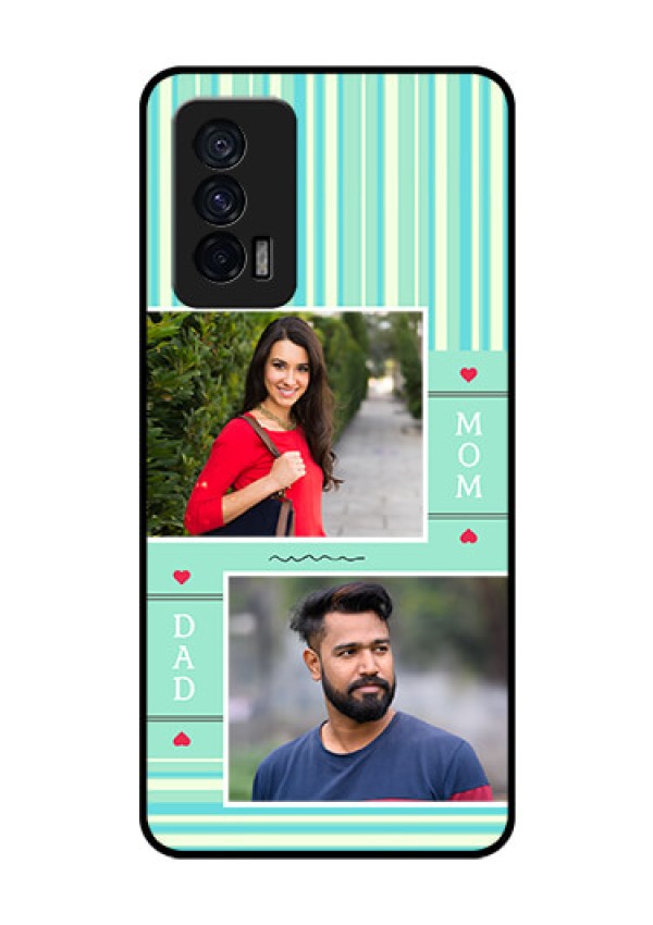 iQOO 7 5G Custom Glass Phone Case - Mom & Dad Pic Design