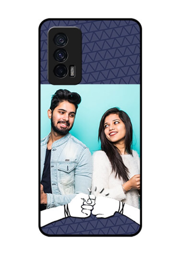iQOO 7 5G Photo Printing on Glass Case - with Best Friends Design 