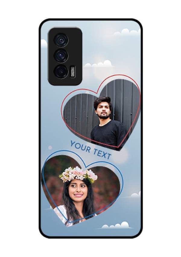 iQOO 7 5G Custom Glass Mobile Case - Blue Color Couple Design 