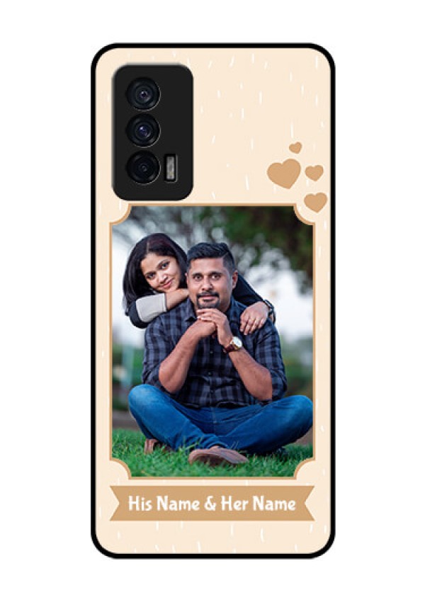 iQOO 7 5G Custom Glass Phone Case - with confetti love design 