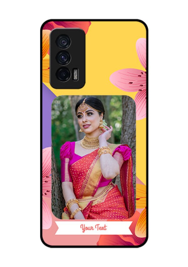 iQOO 7 5G Custom Glass Mobile Case - 3 Image With Vintage Floral Design