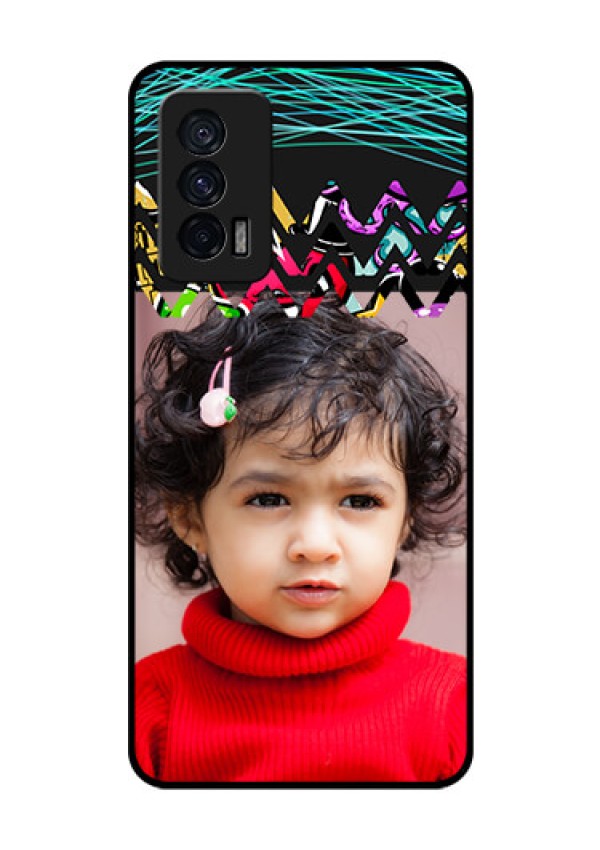 iQOO 7 5G Personalized Glass Phone Case - Neon Abstract Design
