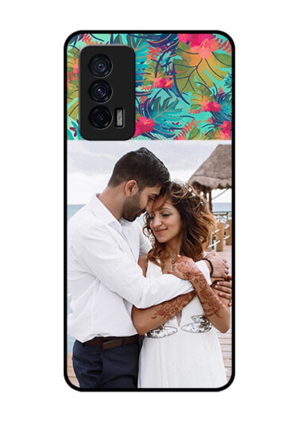 iQOO 7 5G Photo Printing on Glass Case - Watercolor Floral Design