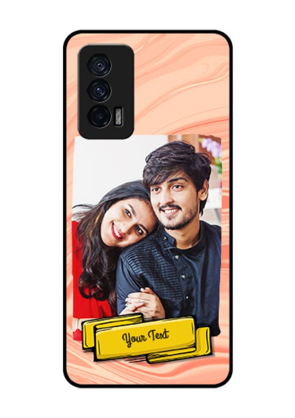 iQOO 7 5G Personalized Glass Phone Case - Marble Texture Design