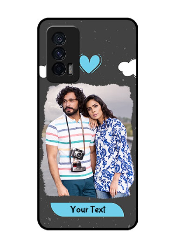 iQOO 7 5G Custom Glass Phone Case - Splashes with love doodles Design