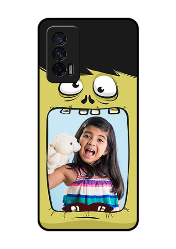 iQOO 7 5G Personalized Glass Phone Case - Cartoon monster back case Design