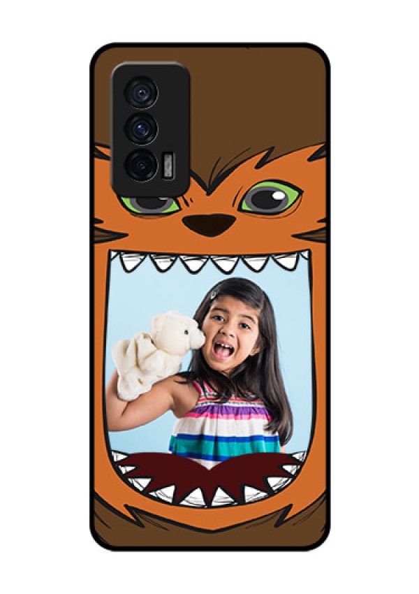 iQOO 7 5G Photo Printing on Glass Case - Owl Monster Back Case Design