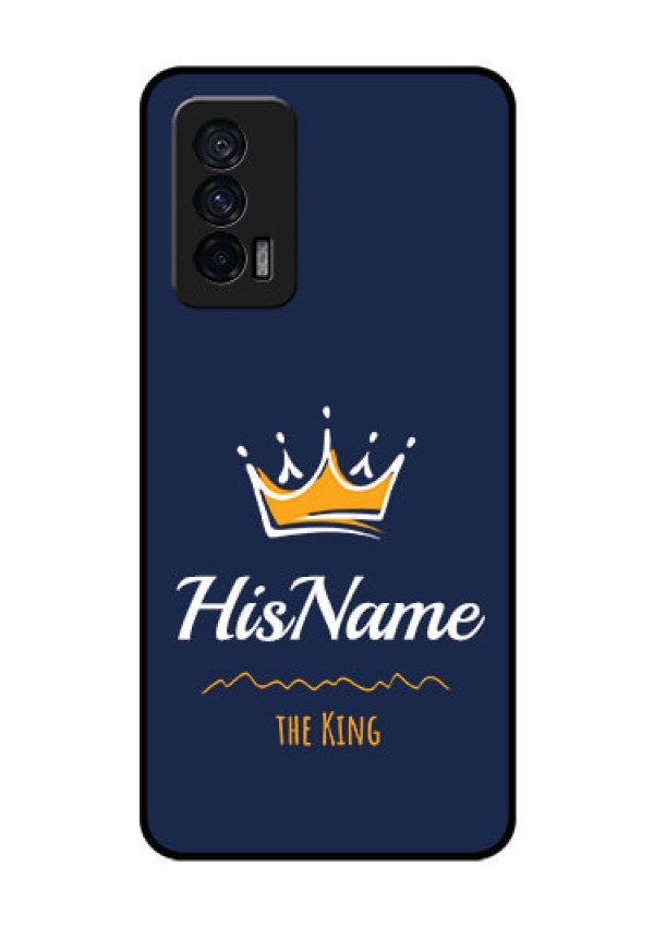 iQOO 7 5G Glass Phone Case King with Name