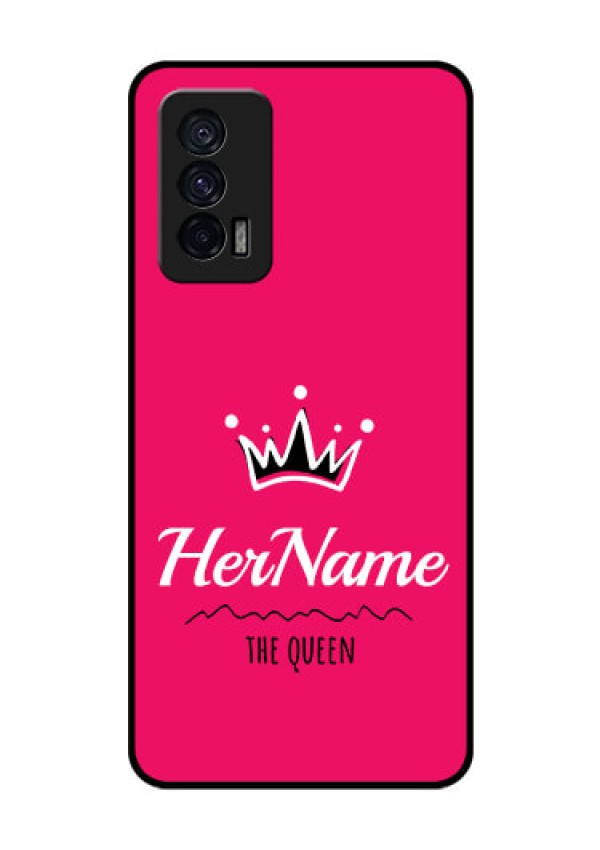 iQOO 7 5G Glass Phone Case Queen with Name