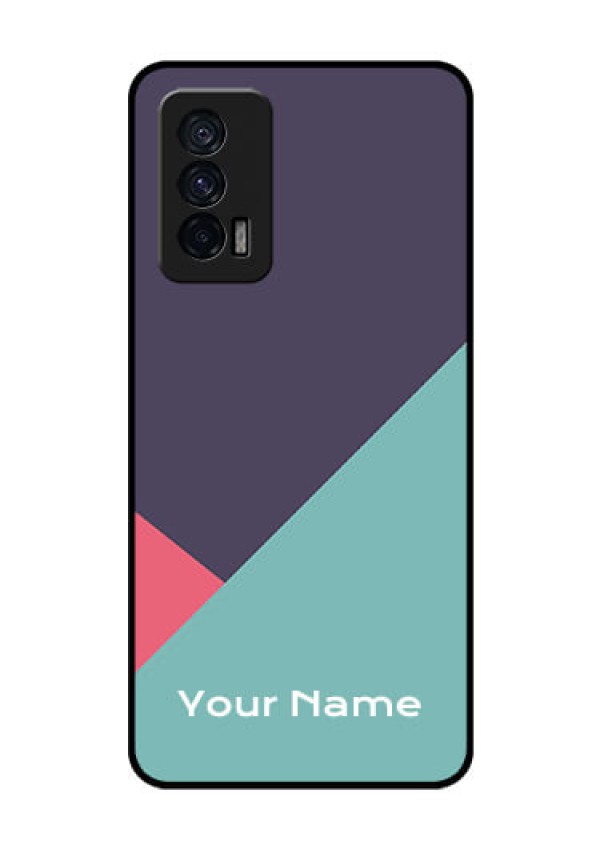 iQOO 7 5G Custom Glass Mobile Case - Tri Color abstract Design