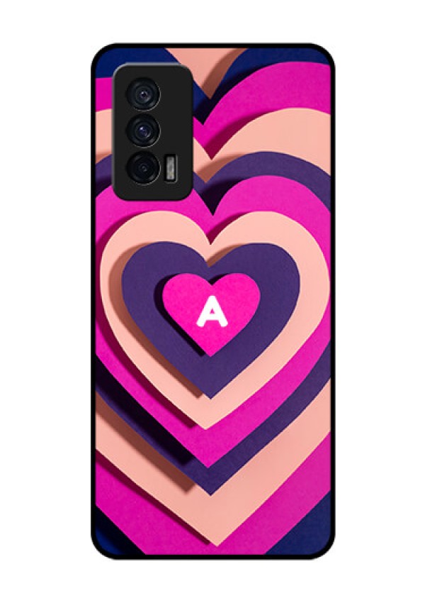 iQOO 7 5G Custom Glass Mobile Case - Cute Heart Pattern Design