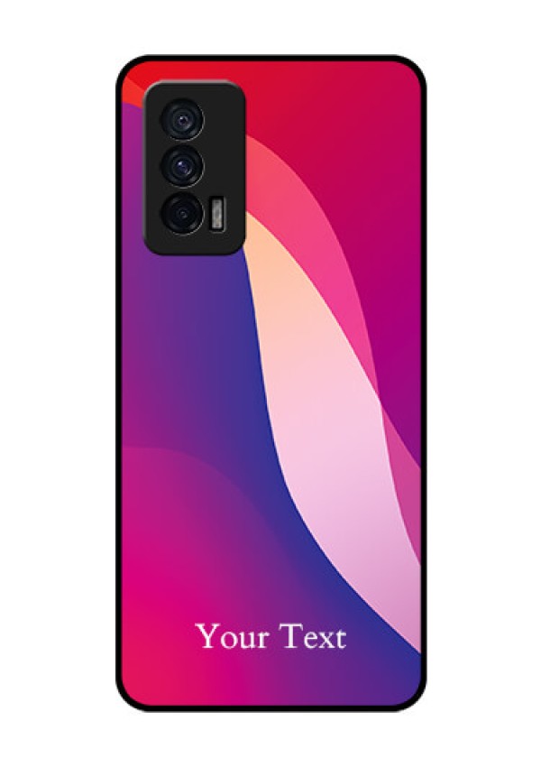 iQOO 7 5G Personalized Glass Phone Case - Digital abstract Overlap Design