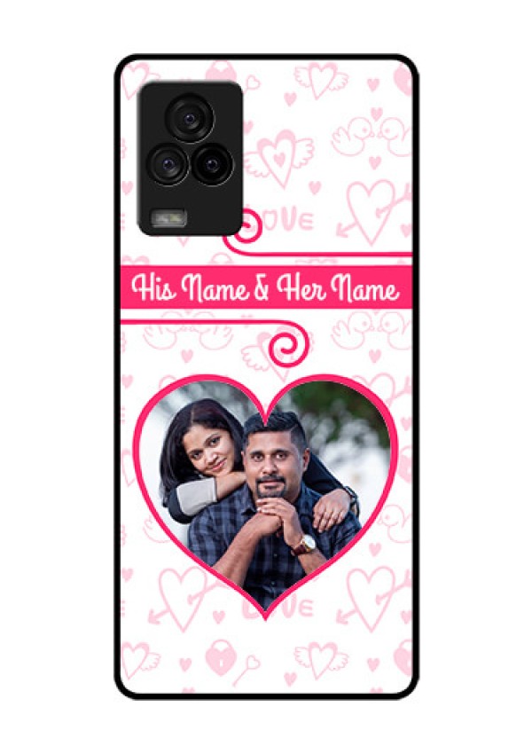 iQOO 7 Legend 5G Personalized Glass Phone Case - Heart Shape Love Design