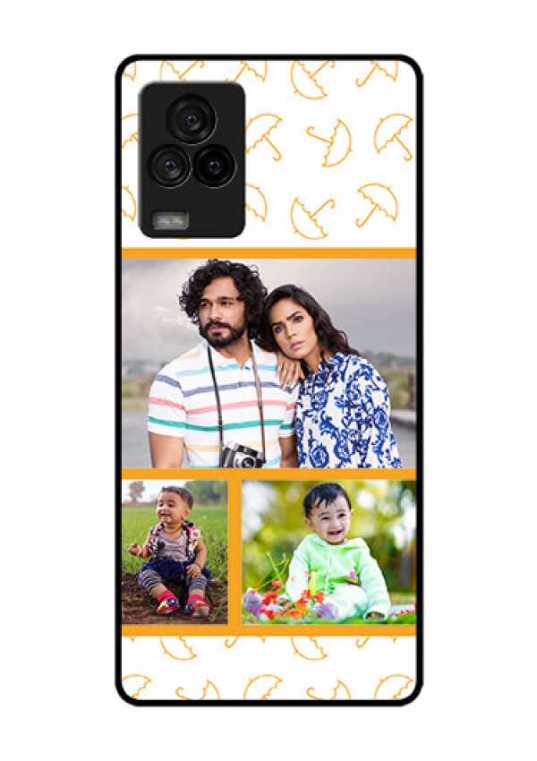 iQOO 7 Legend 5G Custom Glass Mobile Case - Yellow Pattern Design
