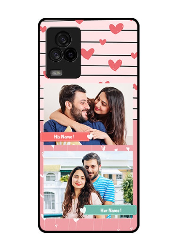 iQOO 7 Legend 5G Custom Glass Mobile Case - Photo with Heart Design