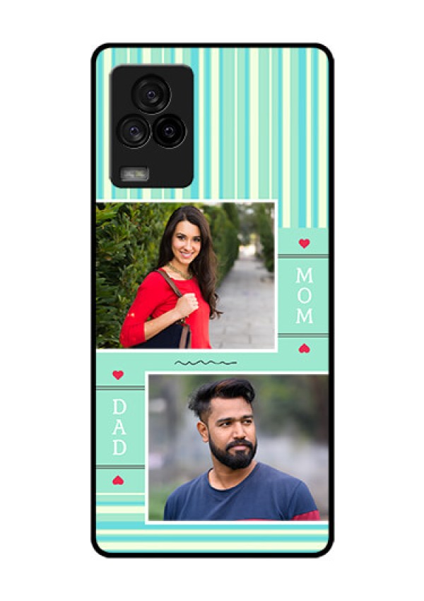 iQOO 7 Legend 5G Custom Glass Phone Case - Mom & Dad Pic Design