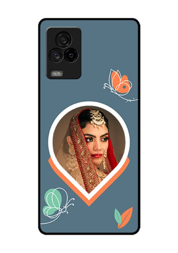 iQOO 7 Legend 5G Custom Glass Mobile Case - Droplet Butterflies Design