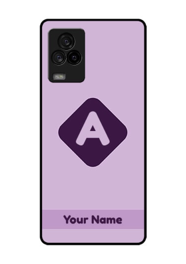 iQOO 7 Legend 5G Custom Glass Mobile Case - Custom Letter in curved badge Design