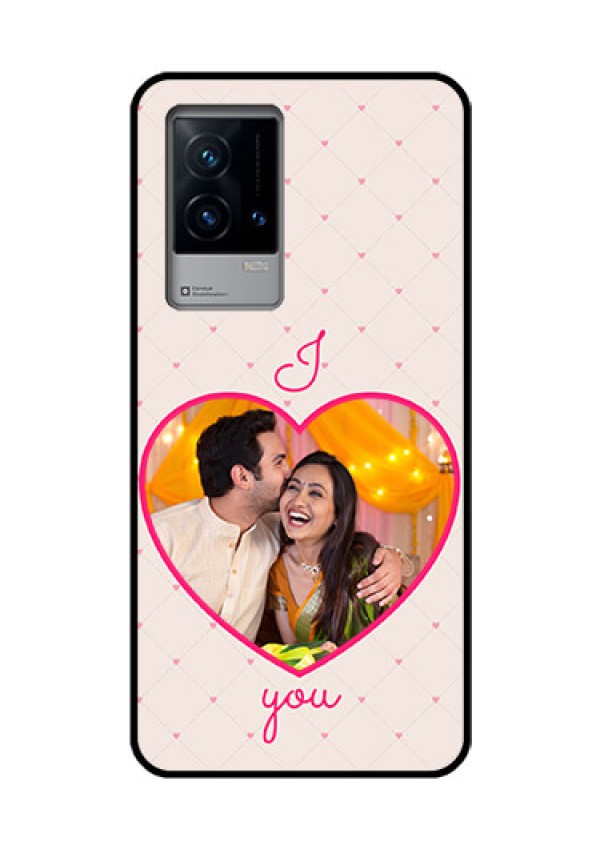 iQOO 9 5G Custom Glass Mobile Case - Heart Shape Design
