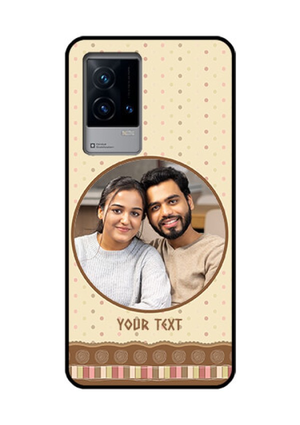 iQOO 9 5G Custom Glass Mobile Case - Brown Dotted Mobile Case Design