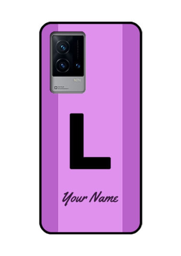 iQOO 9 5G Custom Glass Phone Case - Tricolor custom text Design