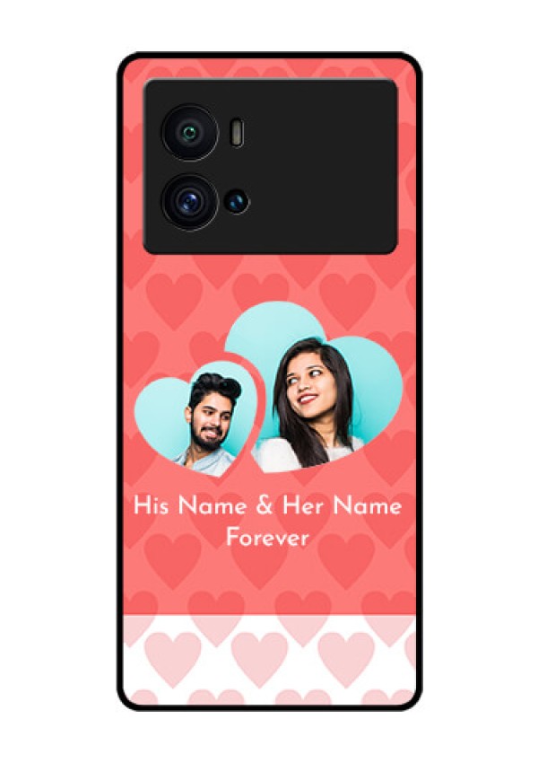 iQOO 9 Pro 5G Personalized Glass Phone Case - Couple Pic Upload Design