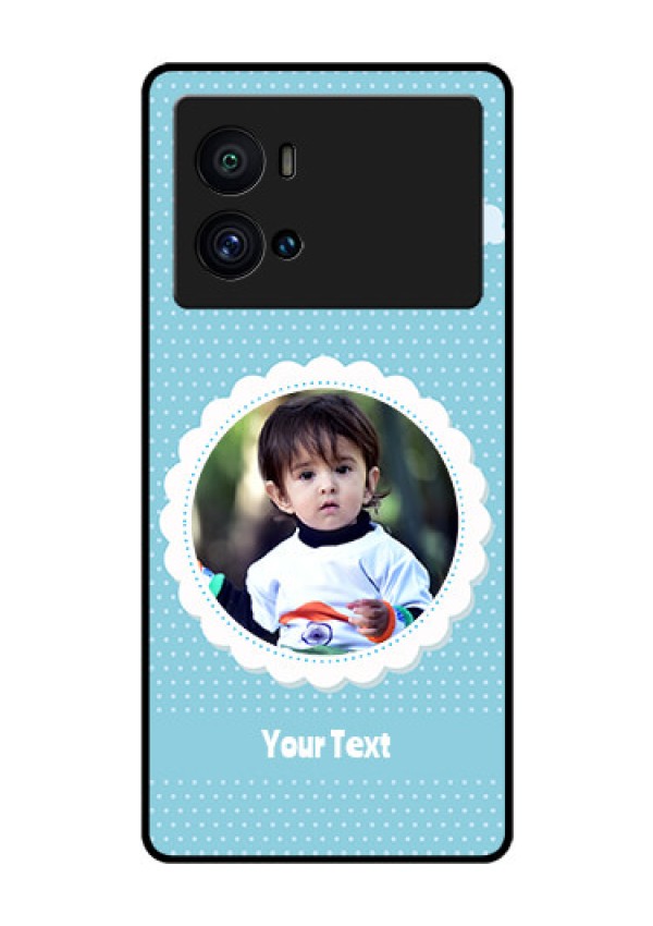 iQOO 9 Pro 5G Personalised Glass Phone Case - Violet Pattern Design