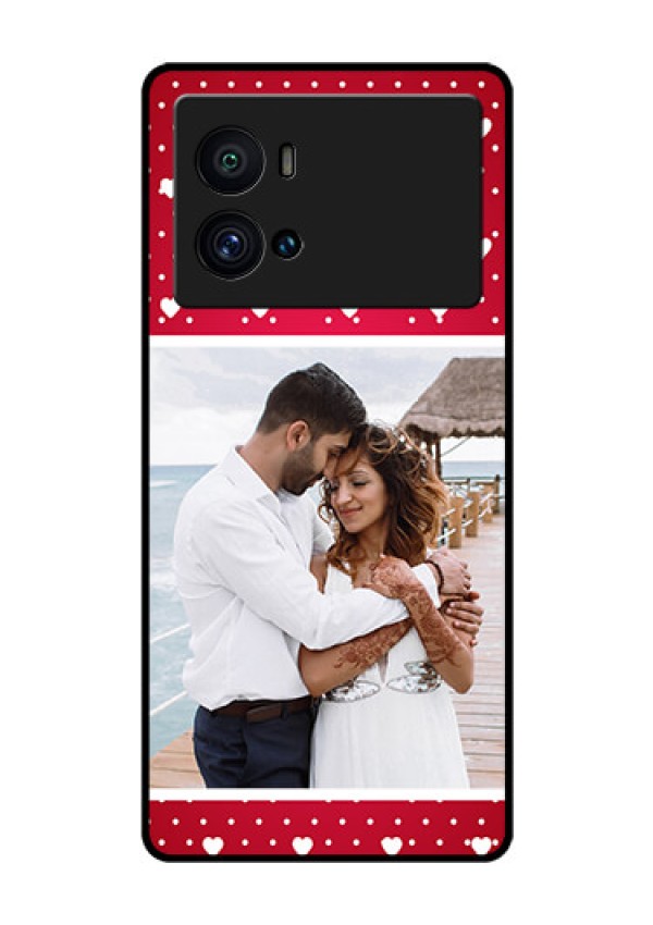 iQOO 9 Pro 5G Photo Printing on Glass Case - Hearts Mobile Case Design