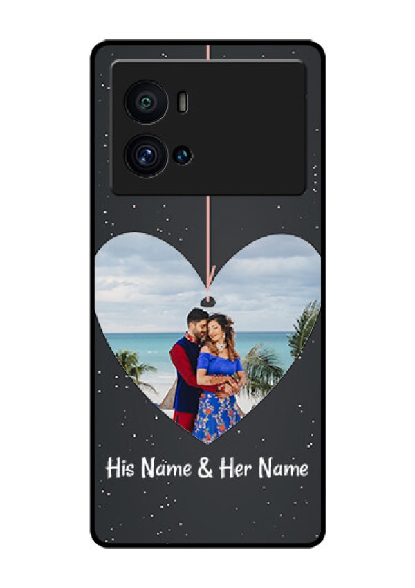 iQOO 9 Pro 5G Custom Glass Phone Case - Hanging Heart Design