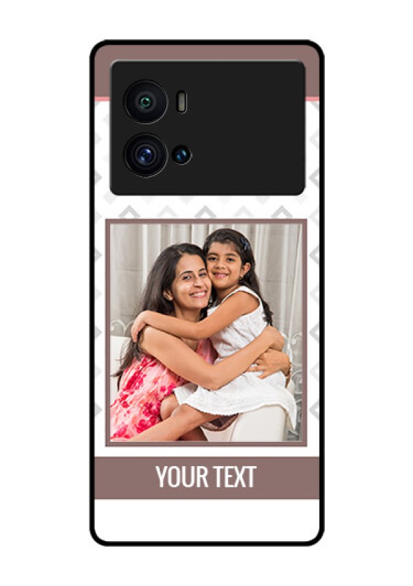 iQOO 9 Pro 5G Photo Printing on Glass Case - Simple Diamond Design