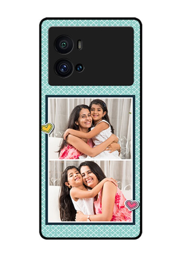 iQOO 9 Pro 5G Custom Glass Phone Case - 2 Image Holder with Pattern Design