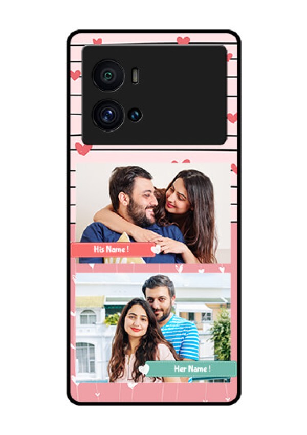 iQOO 9 Pro 5G Custom Glass Mobile Case - Photo with Heart Design