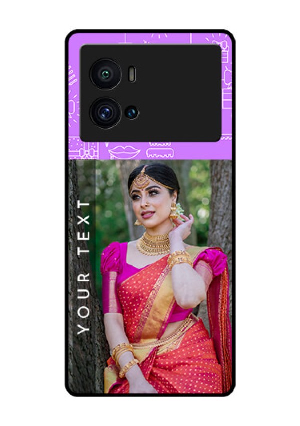 iQOO 9 Pro 5G Custom Glass Mobile Case - Birthday Icons Design