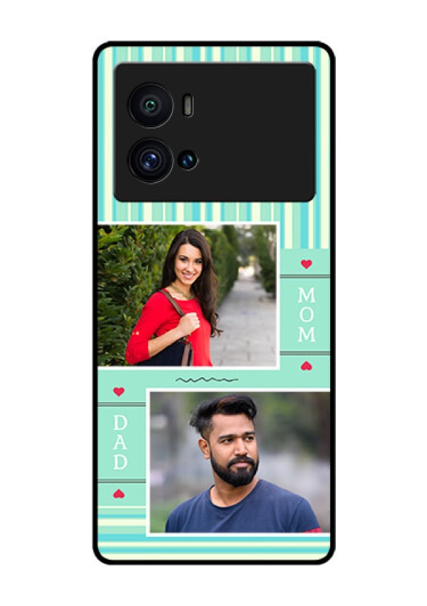 iQOO 9 Pro 5G Custom Glass Phone Case - Mom & Dad Pic Design