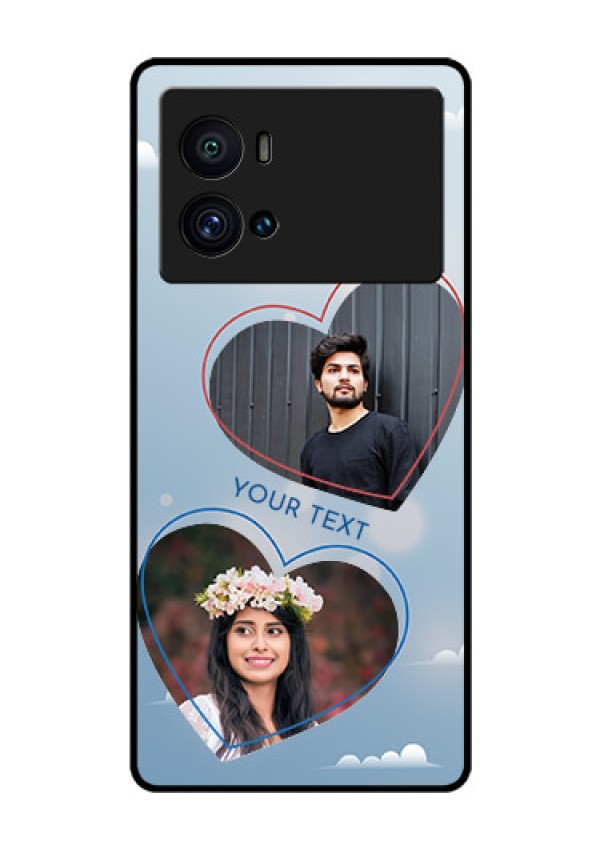 iQOO 9 Pro 5G Custom Glass Mobile Case - Blue Color Couple Design