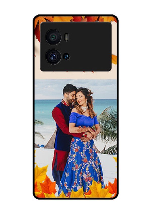 iQOO 9 Pro 5G Photo Printing on Glass Case - Autumn Maple Leaves Design