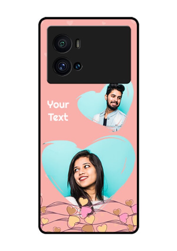 iQOO 9 Pro 5G Custom Glass Mobile Case - Love Doodle Design