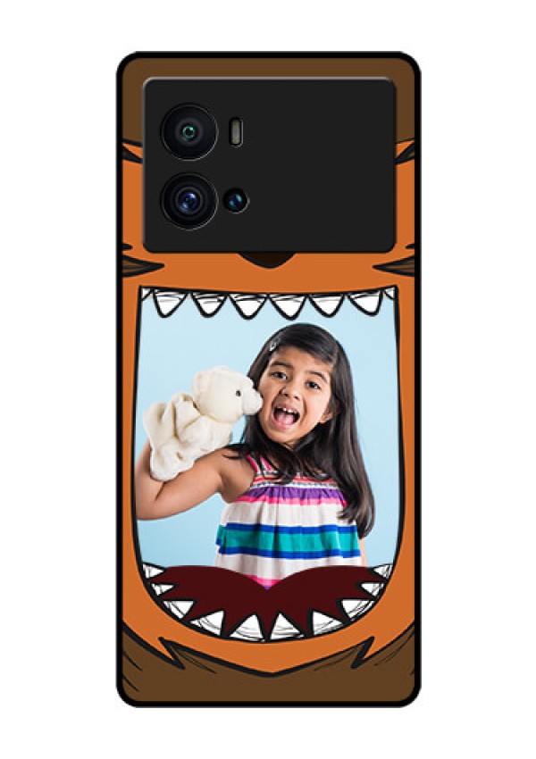 iQOO 9 Pro 5G Photo Printing on Glass Case - Owl Monster Back Case Design
