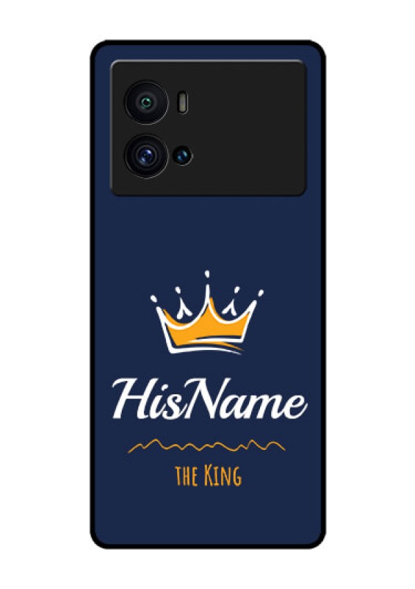 iQOO 9 Pro 5G Glass Phone Case King with Name