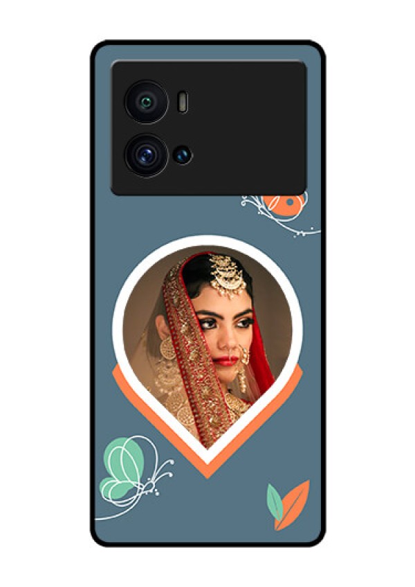 iQOO 9 Pro 5G Custom Glass Mobile Case - Droplet Butterflies Design