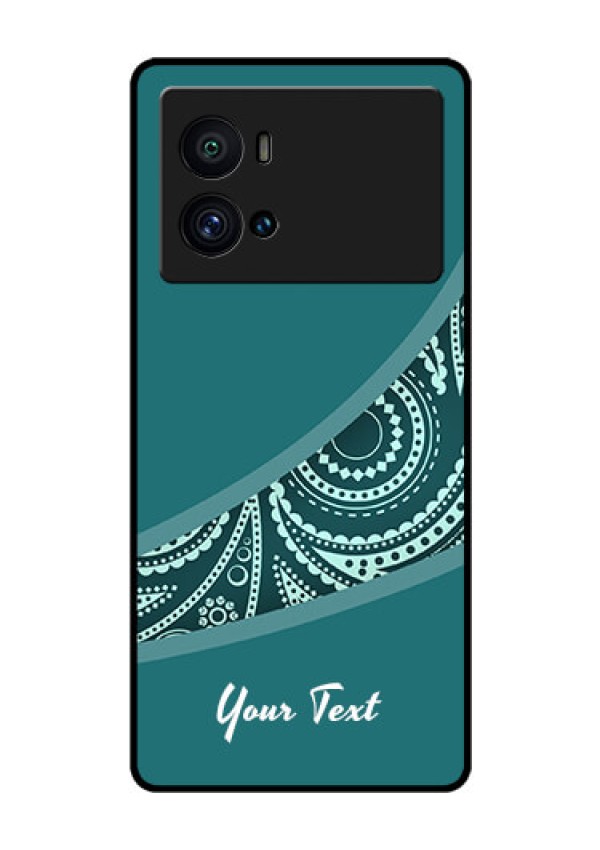 iQOO 9 Pro 5G Photo Printing on Glass Case - semi visible floral Design