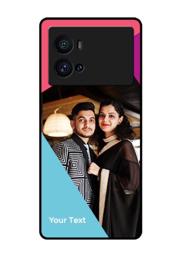 iQOO 9 Pro 5G Custom Glass Mobile Case - Stacked Triple colour Design