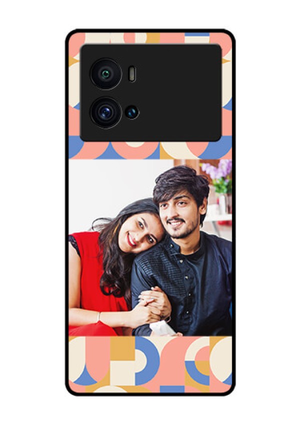 iQOO 9 Pro 5G Photo Printing on Glass Case - Semi-circle Maze Pattern Design
